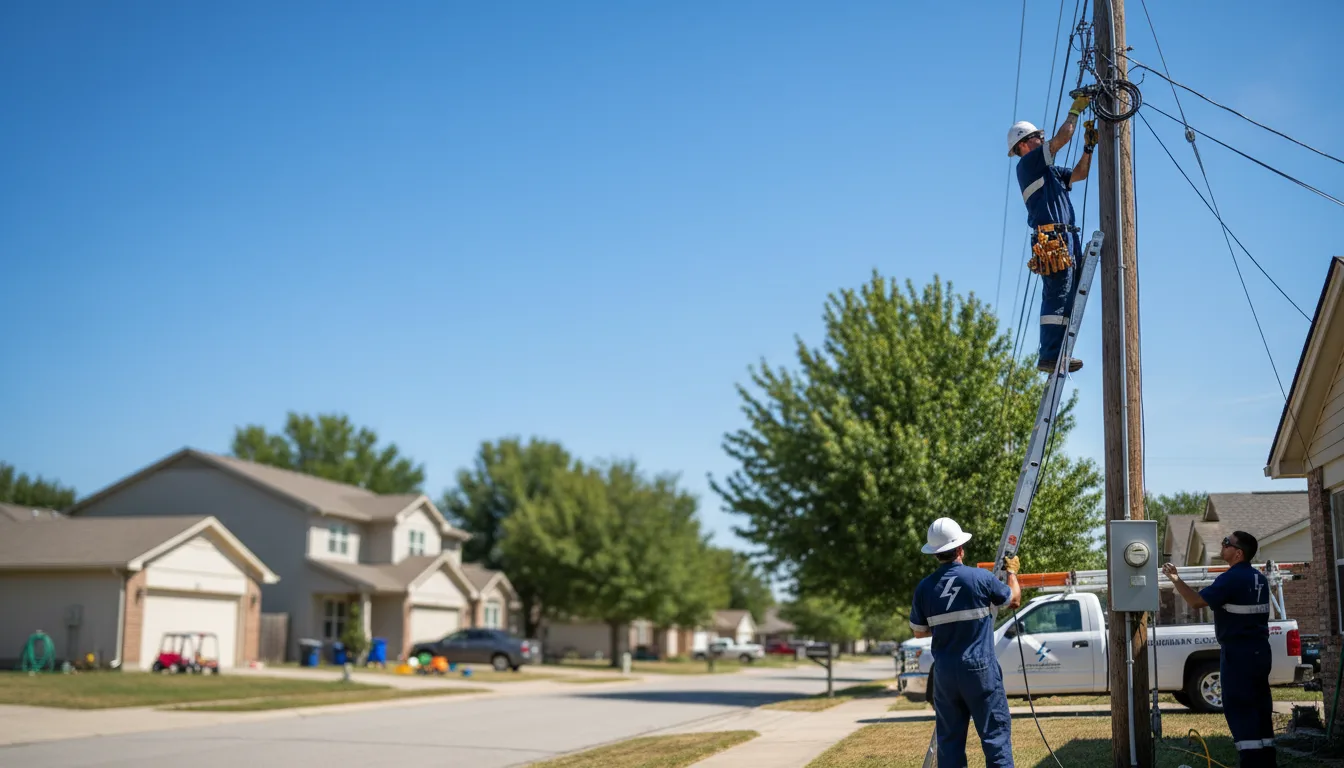 Residential electrician providing installation services in Lidderdale, IA